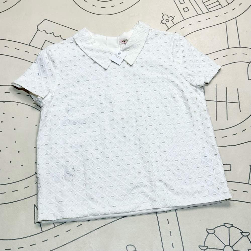 Bonpoint Off-White Coquet Blouse